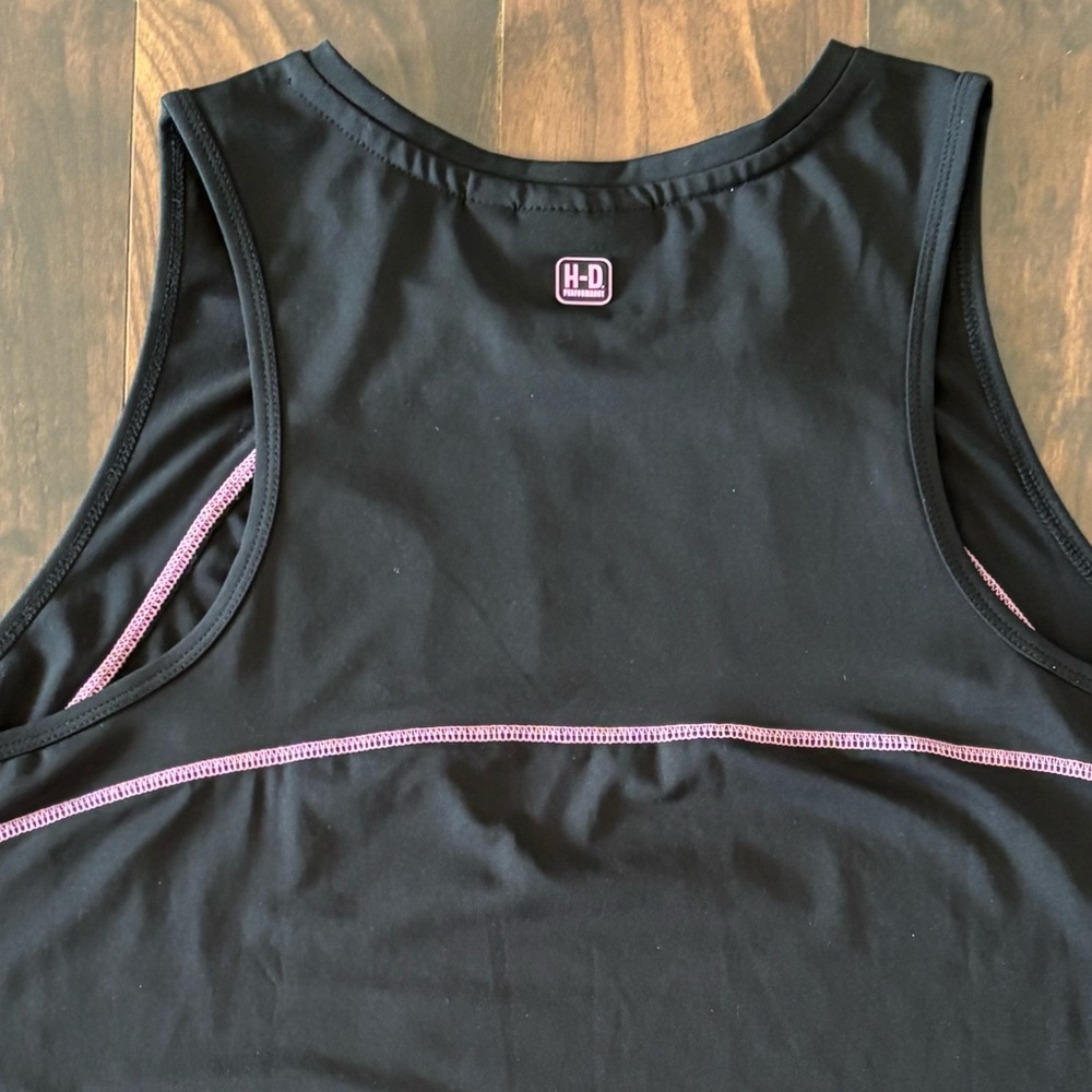 Harley Davidson Women’s Black Tank Top Pink Ribbon Moisture Wicking XXL - Picture 5 of 8